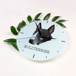 A Clock With A Bull Terrier Dog. New Collection The Geometric Dog - thumbnail 2