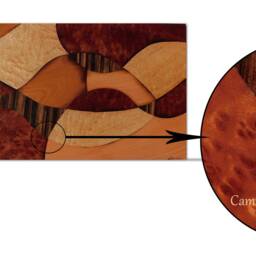 Abstract Wood Marquetry, Minimalist, Modern Design, Woodart, Intarsia, Handcrafted, Wall Hanging - thumbnail 3