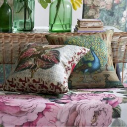 Designers Guild/John Derian Fabric Cushion Cover 50x50cm Chanterelle Carmine Ccjd5065 - thumbnail 3