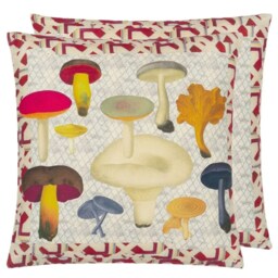Designers Guild/John Derian Fabric Cushion Cover 50x50cm Chanterelle Carmine Ccjd5065 - thumbnail 2