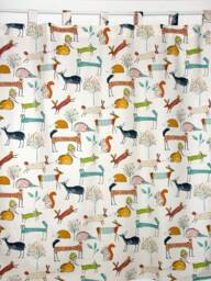 Curtain With Woodland Animals, Custom Length 140 cm-310 cm - thumbnail 1