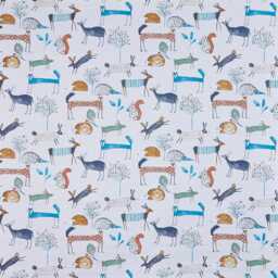 Curtain With Woodland Animals, Custom Length 140 cm-310 cm - thumbnail 3