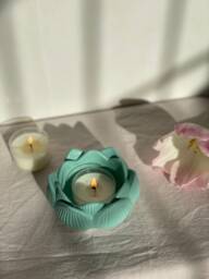 Lotus Candle Holder - Tealight Flower Holder- Tea Light Handmade Yoga - thumbnail 1
