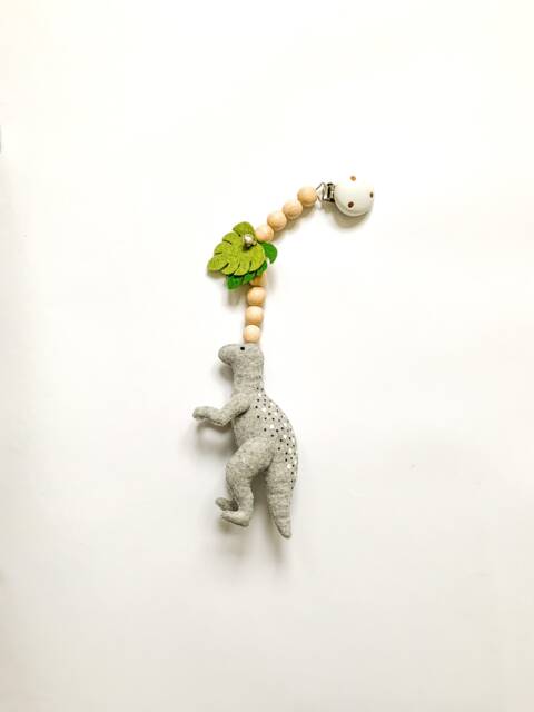 Dinosaur Stroller Toy, Dinosaur Mobile, Accessories, Montessori Toys, Pram Nobile, Baby Shower Gift - image 1