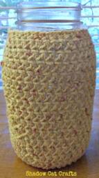 Harvest Zero Waste Organic Cotton Crochet Mason Jar Candle Cozy - thumbnail 2