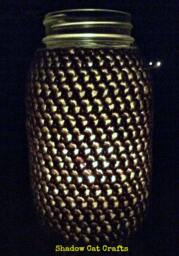 Harvest Zero Waste Organic Cotton Crochet Mason Jar Candle Cozy - thumbnail 3