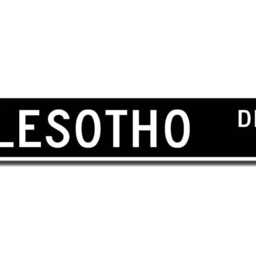 Lesotho Sign, Gift, Souvenir, Keepsake, Wall Decor, Custom Street Quality Metal Sign - thumbnail 2