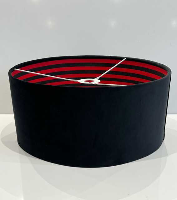 New Handmade By Order Luxury Black Velvet & Red Double Side Combination Lamp Shade Pendant Light - image 1