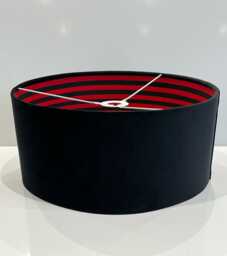 New Handmade By Order Luxury Black Velvet & Red Double Side Combination Lamp Shade Pendant Light - thumbnail 1