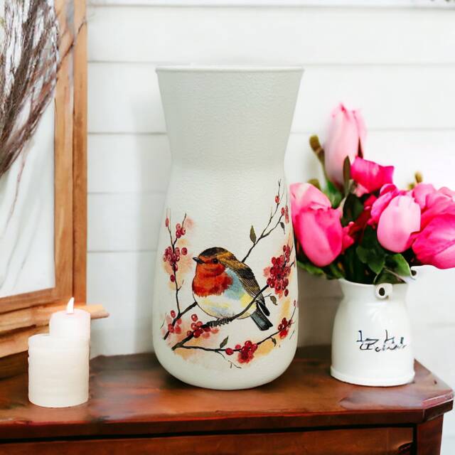 Robin Vase, Gifts, Christmas Decorations, Bird Remembrance Home Decor, Gifts - image 1