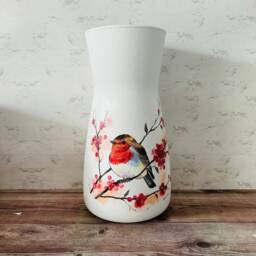 Robin Vase, Gifts, Christmas Decorations, Bird Remembrance Home Decor, Gifts - thumbnail 2