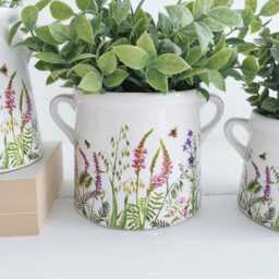 White Meadow Flowers Vase, Plant Pot, 3 Options, Gift, Spring Decor, Mothers Day, Gift For Mum - thumbnail 2