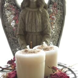 Angelic Protection White Votive Candles - Handcrafted Herbal Ritual, Set Of 2 - thumbnail 3