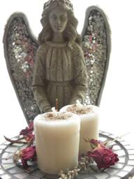 Angelic Protection White Votive Candles - Handcrafted Herbal Ritual, Set Of 2 - thumbnail 1