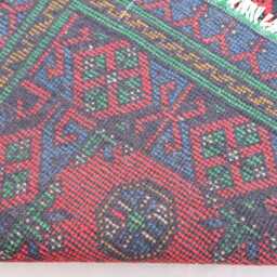 2'5x9'7 Fine Bukhara Runner Rug, Afghan Handmade Wool Natural Veg Dyes High Pile Turkmen Traditional Red Blue Green Orange Rug - thumbnail 4