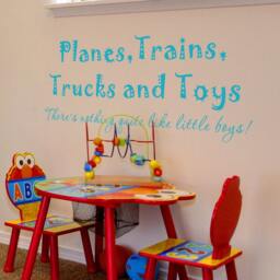 Boy Wall Decals - Planes Trains Trucks & Toys Nothing Quite Like Little Boys Vinyl Decal Quote For Baby Nursery- 068 - thumbnail 2