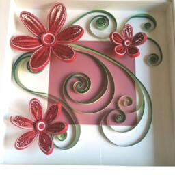 Quilling Art, Quilled Paper Frame, Wall Decor, Home Hanging, Gift, Flowers - thumbnail 4