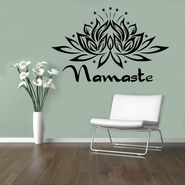 Yoga Namaste Wall Vinyl Decal Lotus Sticker Studio Decor Living Room Murals Housewares 3(Lts - image 1