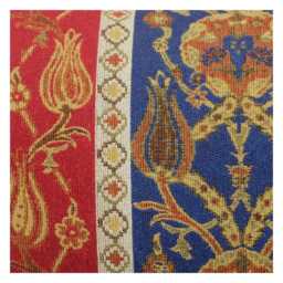 Turkish Tulip Cushion Red Blue Floral Pillow Cover 12x20 - thumbnail 2