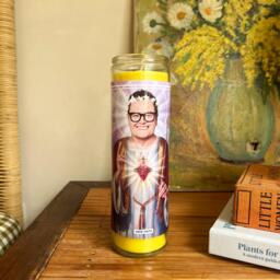 Saint Alan Carr Prayer Candle Scented Vegan Soy Wax, Handmade - thumbnail 1