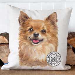 Personalised Chihuahua Cushion Cover Dog Throw Pillow Custom Dogs Bed Decor New Puppy Pooch Birthday Gift Ekdc12 - thumbnail 1