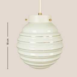 Neja Vintage Pendant Light Mcm Hanging Handcrafted Glass Lamp Retro Ceiling Fixture Yugoslavia Gold Brass - thumbnail 4