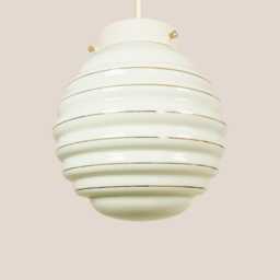 Neja Vintage Pendant Light Mcm Hanging Handcrafted Glass Lamp Retro Ceiling Fixture Yugoslavia Gold Brass - thumbnail 3