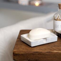 Handmade Concrete Soap Dish Modern Marble Bathroom Accessory - thumbnail 2