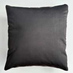 Silk Velvet Cushion Cover, Black Cushion, Turkish Jacquard Ikat Decorative Pillow 20''x20''/50x50 cm - thumbnail 4