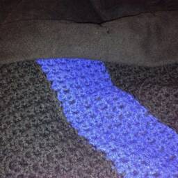 Thin Line Handmade/Hand Crocheted Afghan/Blanket - 5 Sizes/Fleece Lining Options -Police, Fire, Ems, Security, Dispatch, Correction, Border - thumbnail 2