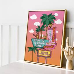 Retro Vintage Motel Hotel Sign Art Print - A5 A4 A3 Unframed Poster Home Decor Wall Illustration - thumbnail 2