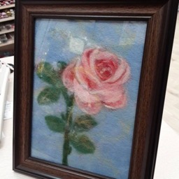 "Wool Picture ""Rose" - thumbnail 2