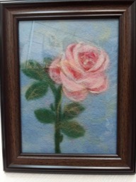 "Wool Picture ""Rose" - thumbnail 1