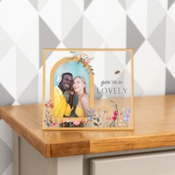Glass Photo Frame Floral Design, You're So Lovely - 007 - thumbnail 3