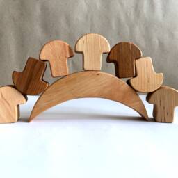 Wooden Balance Toy Pyramid Game Natural Educational Gift For Toddler - thumbnail 4