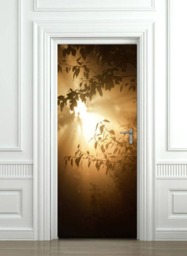 Sunset Wall Decal, Nature Door Sticker, Wallpaper, Covering, Decor Mural, Bedroom Living Room Home - thumbnail 2