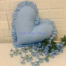 9 Colours Frilled Heart Pillow Cushion Professionally Made Pillows + Ruffles Plush Throw Double Frill Cotton Scatter - thumbnail 2