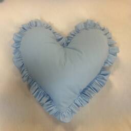 9 Colours Frilled Heart Pillow Cushion Professionally Made Pillows + Ruffles Plush Throw Double Frill Cotton Scatter - thumbnail 3