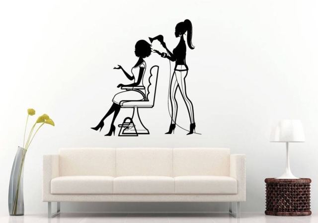 Hair Salon Beauty Shop Spa Fashion Style Women Styling Wall Sticker Decal Vinyl Mural Decor Art L2258 - image 1