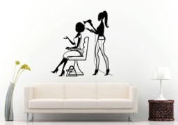 Hair Salon Beauty Shop Spa Fashion Style Women Styling Wall Sticker Decal Vinyl Mural Decor Art L2258 - thumbnail 1