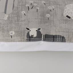 "Cushion Cover in Grey Baa Sheep 14"" 16"" 18"" 20" - thumbnail 2