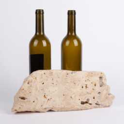 Handmade Travertine Wine Bottle Holder Unique Rack - thumbnail 4