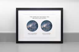 Personalised Star Map Print, New Parent Gift, Mother's Father's Day, Archival Fine Art Paper - thumbnail 1