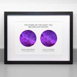 Personalised Star Map Print, New Parent Gift, Mother's Father's Day, Archival Fine Art Paper - thumbnail 3