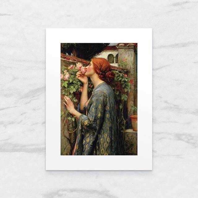 Photo Art Print With Passe-Partout The Soul Of The Rose By John William Waterhouse 24x18 cm - image 1