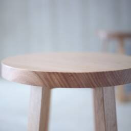 Round Side Table - Wooden Stool Bedside - thumbnail 2