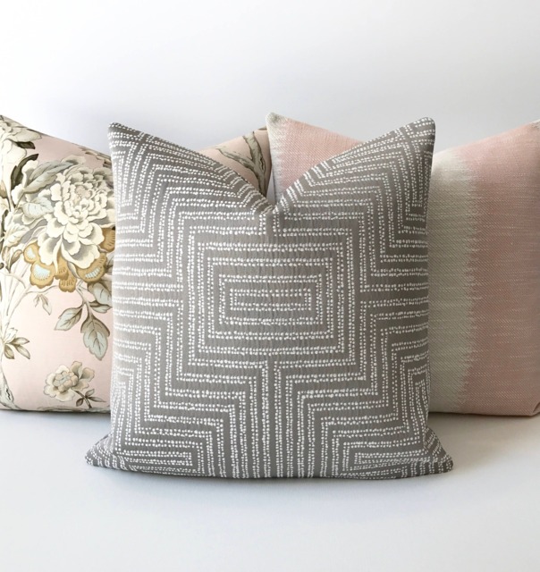 Taupe Gray Beige Dotted Modern Geometric Dwell Studio Decorative Pillow Cover - image 1