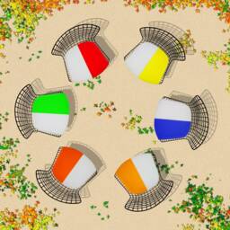 Cushion & Back Pad For Bertoia Side Chair - Special Edition Many Colors Available - thumbnail 3