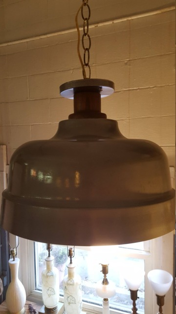 Upcycled Metal & Wood Flush Mount Farm House Or Industrial Light Fixture , Hammered Nickle Finish, Ceiling Lamp Metal Vintage - image 1