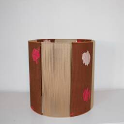 Ceiling Lampshade - One Of A Kind Handwoven Batik Fabric & Yarn - thumbnail 1